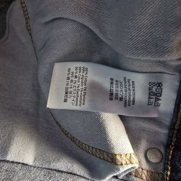 Michael Kors Mens 36x30 Blue Parker Slim Fit Jeans Denim Stretch Cotton Dark A35 - Picture 10 of 11